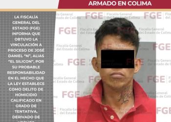 Obtiene FGE vinculación a proceso contra presunto responsable de ataque armado en Colima