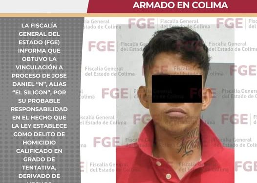 Obtiene FGE vinculación a proceso contra presunto responsable de ataque armado en Colima