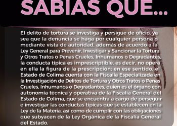 FGE.  La tortura es un delito que se investiga y persigue de oficio.