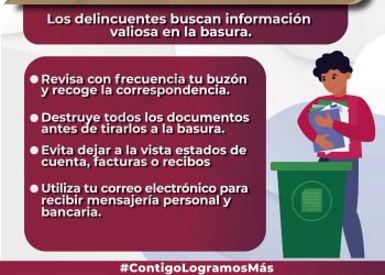 FGE Colima alerta sobre el trashing, una práctica utilizada para robar información personal de la basura