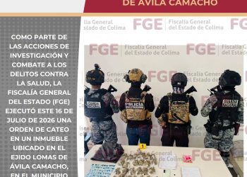 FGE asegura envoltorios con narcóticos durante cateo en el ejido Lomas de Ívila Camacho