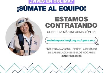 ¡El INEGI Coordinación Estatal Colima está buscando talento! Si quieres formar parte del levantamiento de la ENDIREH 2026, esta es tu oportunidad de integrarte como personal eventual.