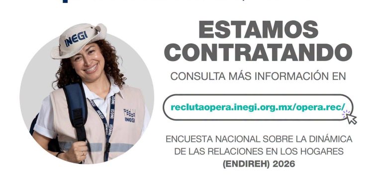 ¡El INEGI Coordinación Estatal Colima está buscando talento! Si quieres formar parte del levantamiento de la ENDIREH 2026, esta es tu oportunidad de integrarte como personal eventual.