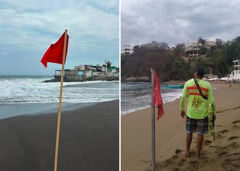 Alerta UEPC por mar de fondo en costas de Colima; exhorta a no ingresar al océano