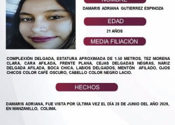 El Protocolo Estatal Alerta Alba, solicita su apoyo y colaboración para difundir los datos de esta persona que no ha sido localizada.