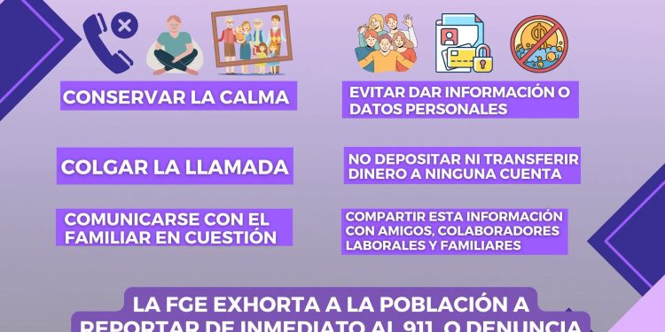 LA FISCALIA GENERAL DEL ESTADO, HACE LLAMADO A LA CIUDADANIA, A FIN DE EVITAR SER VICTIMA DE EXTORSION TELEFONICA.