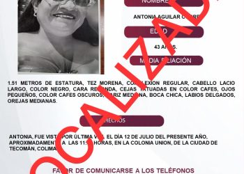 Antonia ya fue localizada.