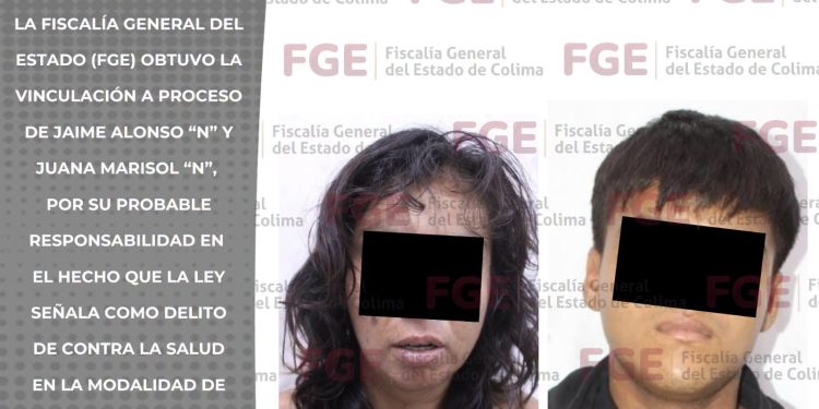 Fiscalía obtiene vinculación a proceso de dos personas por narcomenudeo en Manzanillo