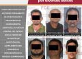 FGE cumplimenta 6 órdenes de aprehensión por diversos delitos