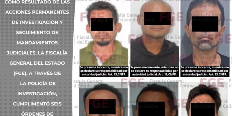 FGE cumplimenta 6 órdenes de aprehensión por diversos delitos