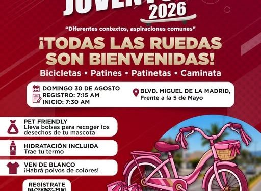 H. ayuntamiento de manzanillo, ¡Este domingo saldremos a rodar por la juventud!