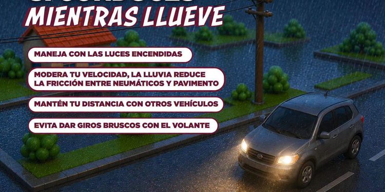 H. ayuntamiento de manzanillo, ¡Conduce con cuidado mientras llueve!