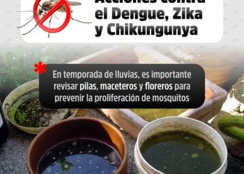 Evitar los criaderos de zancudos es una tarea de todas y todos para prevenir el dengue.
