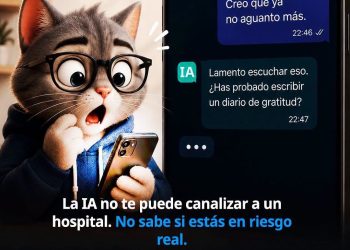 Hablar con una inteligencia artificial sobre lo que sientes puede parecer una alternativa inmediata, pero no sustituye la atención de una persona profesional de la salud mental.