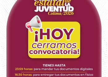 ¡Último día para participar en el Premio Estatal de la Juventud Colima 2026!