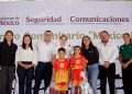 Indira Vizcaíno dio el banderazo para la primera piedra de la construcción del Centro Comunitario ‘México Imparable’ en Colima