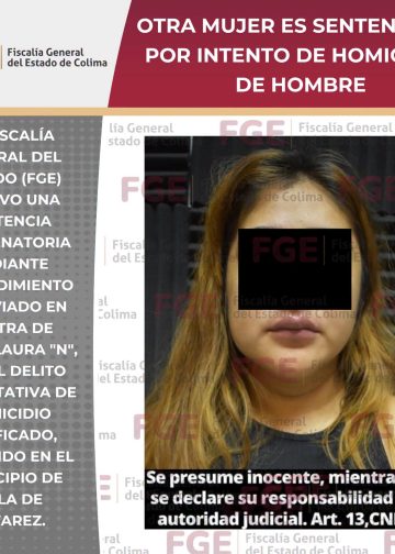 Otra mujer es sentenciada por intento de homicidio de hombre