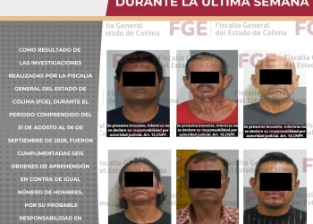 FGE cumplimenta 6 órdenes de aprehensión durante la última semana