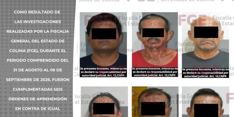 FGE cumplimenta 6 órdenes de aprehensión durante la última semana
