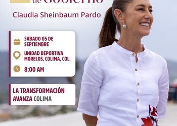 Por novena ocasión, la Presidenta Claudia Sheinbaum visitará Colima este sábado