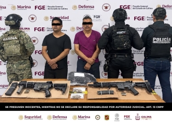 SSPC Colima, Marina y FGE detienen a dos operadores financieros del Cártel Los Mezcales