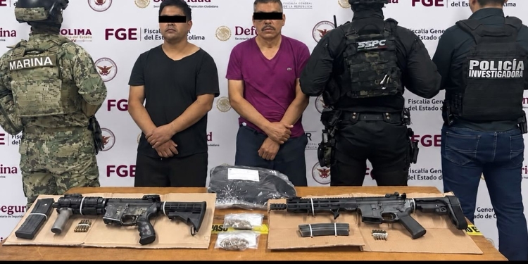 SSPC Colima, Marina y FGE detienen a dos operadores financieros del Cártel Los Mezcales