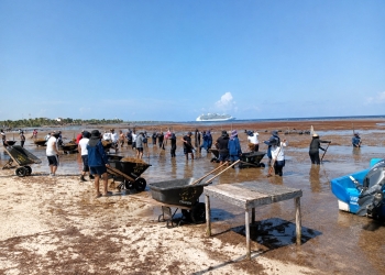 MARINA FORTALECE SU ESTRATEGIA CONTRA EL SARGAZO: CONTENCIÓN EN EL MAR Y VENTANAS DE PLAYA PARA PROTEGER EL CARIBE MEXICANO