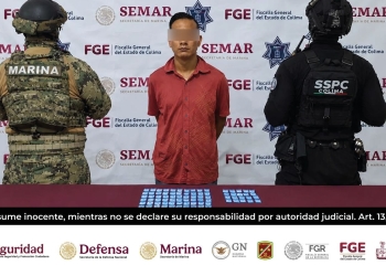 SSPC Colima y Marina detienen en Cuauhtémoc a distribuidor de droga del Cartel Los Mezcales