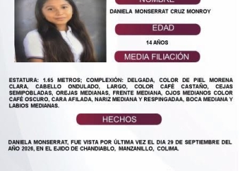 El Protocolo Estatal Alerta Alba, solicita su apoyo y colaboración para difundir los datos de esta persona que no ha sido localizada.