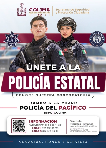 ¡Sé parte de la Policía Estatal de Colima!