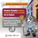 En esta temporada de lluvias, mantén limpios patios, azoteas y áreas verdes. Evita tirar basura en la vía pública para prevenir obstrucciones e inundaciones.