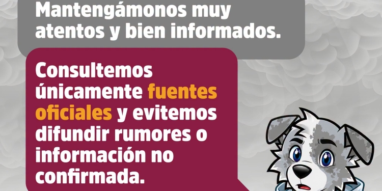 En esta temporada de lluvias, mantengámonos muy atentos y bien informados.