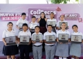 GOBIERNO COLIMA-La gobernadora Indira Vizcaíno Silva entregó este martes 273 laptops gratuitas de #ColiBecasComputadoras a estudiantes de secundarias públicas de Coquimatlán.