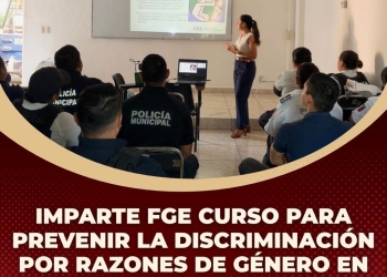 FGE capacita a policías de Villa de Álvarez para prevenir la discriminación por razones de género