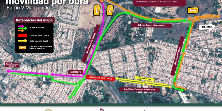 Seidum anticipa ajustes a la movilidad en la avenida Elías Zamora Verduzco de Manzanillo, por trabajos de construcción del PSV Barrio V