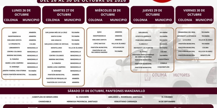Gobierno del Estado de Colima fumigará panteones, colonias y comunidades a través de la Secretaría de Salud