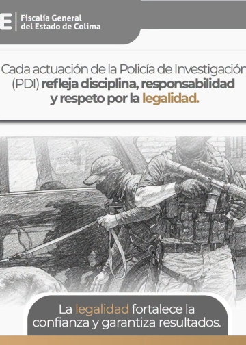 La actuación de la Policía de Investigación se sustenta en procedimientos responsables y apegados a derecho, fortaleciendo la certeza en cada etapa de la investigación.
