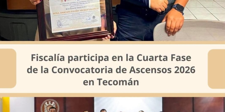 Fiscalía participa en la Cuarta Fase de la Convocatoria de Ascensos 2026 en Tecomán